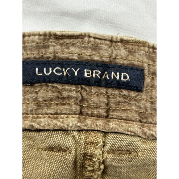 Lucky Brand Cargo Shorts Men's 36 Beige Mulipocket Durable - Picture 4 of 7